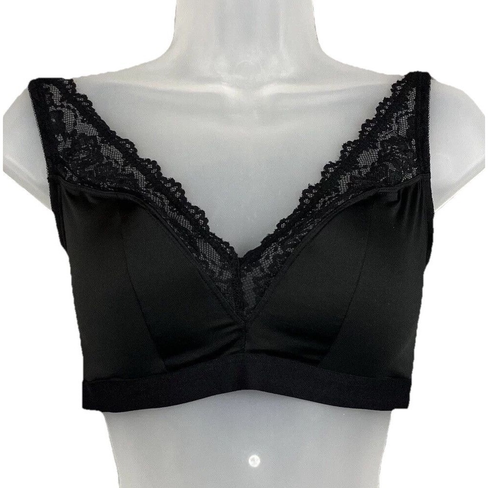 Torrid Curve Bralette Womens Size 0 Lace Trim Pullover Plunge Wide Comfort Back